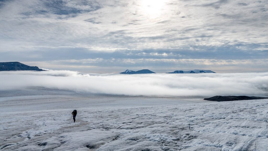 Glacier du Svalbard, paysage arctique photographié par David Yarrow