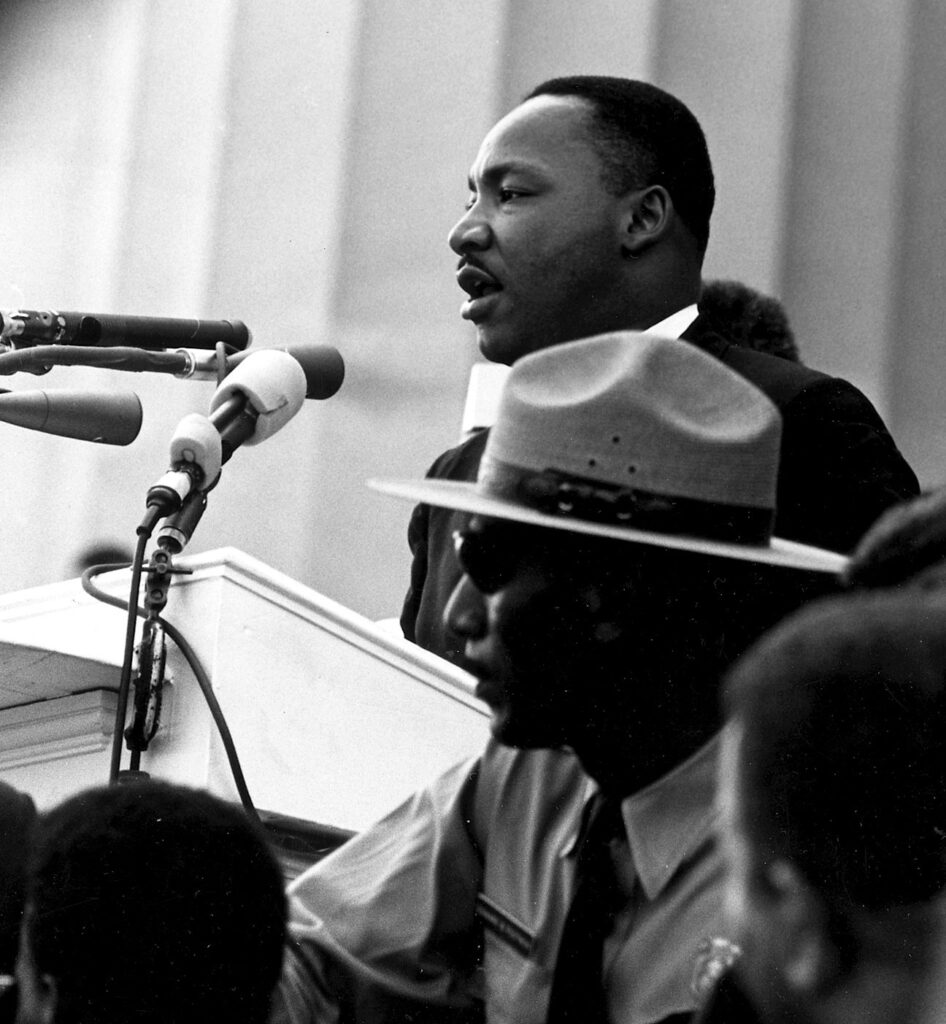 Martin Luther King en 1963, l’année où Richard Avedon photographie le mouvement des droits civiques