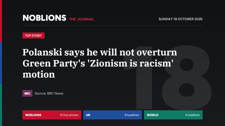 The NOBLIONS Journal, 18 October 2026